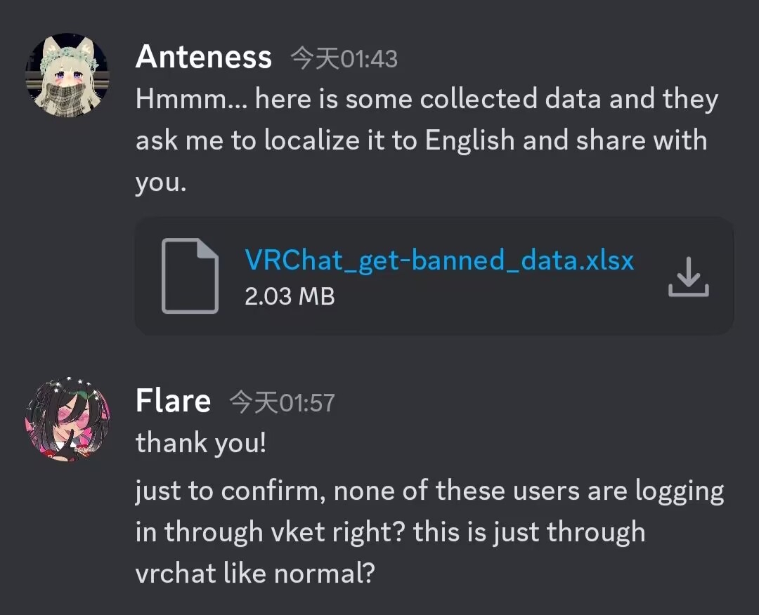 同步统计数据的聊天记录